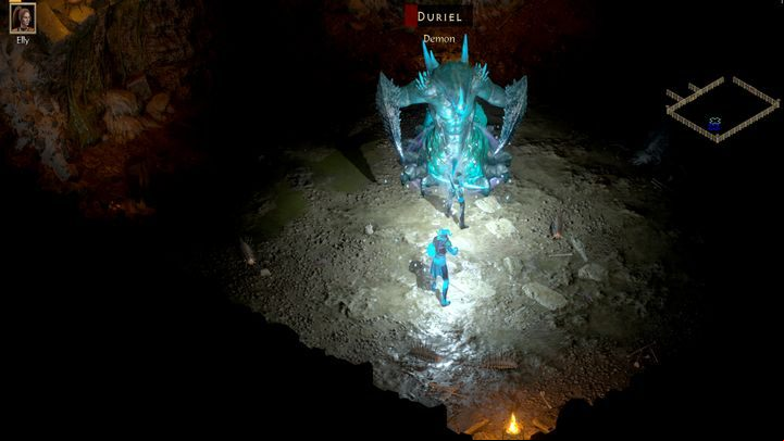 Duriel is fast, fights you in a tiny arena and can generate an aura of cold, which slows you and your allies down - Diablo 2 Resurrected: Seven Tombs - walkthrough - Act 2 - Diablo 2 Resurrected Guide
