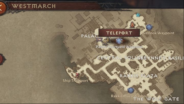 From there, you only need to open up the world map and select any Waypoint to journey to it - Diablo Immortal: Town portal - how to open and use? - Travel and exploration - Diablo Immortal Guide
