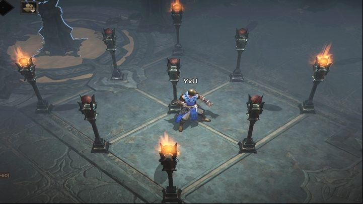To go further, you have to light all the torches - Diablo Immortal: Puzzle with 9 lamps - how to solve? - Travel and exploration - Diablo Immortal Guide
