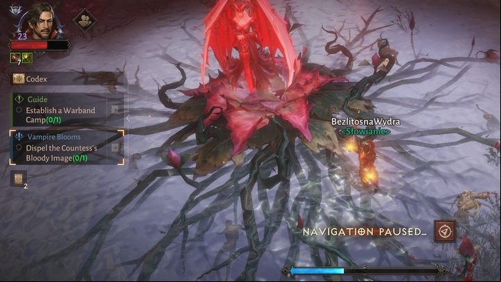 You will find a red flower in the Fetid Swamp area - Diablo Immortal: Dark Wood - location map - Maps - Diablo Immortal Guide