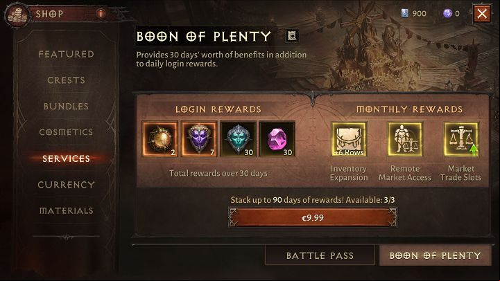 In Diablo Immortal, you can significantly expand your inventory, but you will need to invest real money in a booster called Boon of Plenty that lasts 30 days - Diablo Immortal: Inventory - can it be upgraded? - Character development and items - Diablo Immortal Guide