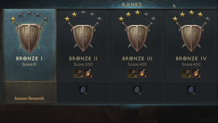 During the season, you will also earn points for matches you won - Diablo Immortal: Battleground - PvP matches - Activities - Diablo Immortal Guide
