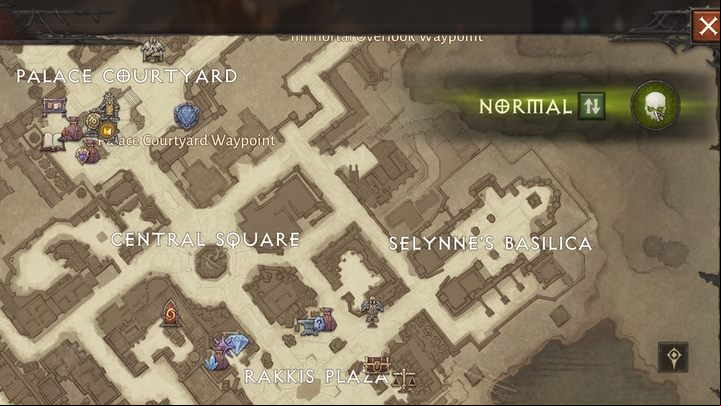To change the difficulty level, once you reach level 60, you will see a skull button in the upper right corner of the map - Diablo Immortal: Difficulty level - how to change? - Game mechanics and information - Diablo Immortal Guide