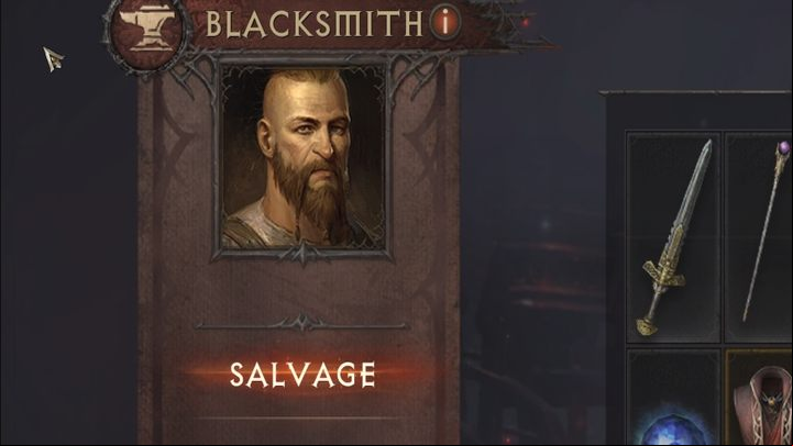 To salvage materials from items, go to the Blacksmith - Diablo Immortal: Crafting and upgrading equipment - Crafting and equipping - Diablo Immortal Guide