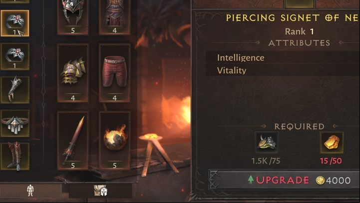 Higher upgrade levels also require the use of Enchanted Dust and Glowing Shards (obtained mainly by salvaging Legendary items) - Diablo Immortal: Crafting and upgrading equipment - Crafting and equipping - Diablo Immortal Guide