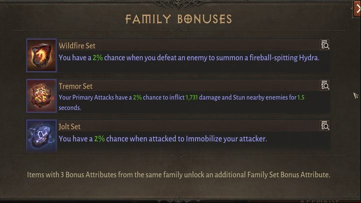 Additionally, by clicking on the button below an attribute in the Reforge section, you can check which attributes belong to one family - Diablo Immortal: Crafting and upgrading equipment - Crafting and equipping - Diablo Immortal Guide