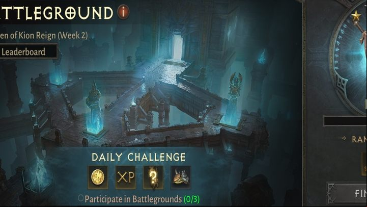 During the season, you can participate in the Battlegrounds (only at scheduled times - Diablo Immortal: Daily Routine - Activities - Diablo Immortal Guide