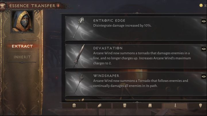 You can view the list of available Essences in the extraction . - Diablo Immortal: Essence - extracting, transferring - Crafting and equipping - Diablo Immortal Guide