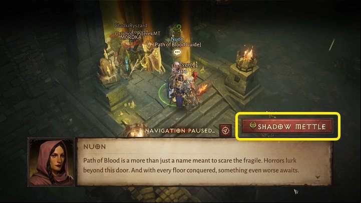 Enter the Court of Whispers and talk to Nuon to start the Path of Blood quest - Diablo Immortal: Shadow Lottery - rules, how to win - Basics - Diablo Immortal Guide