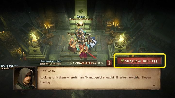 After completing the Path of Blood, find Fyggus and talk to him to get the next quest - Diablo Immortal: Shadow Lottery - rules, how to win - Basics - Diablo Immortal Guide