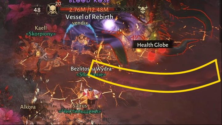 Run away when you see the circle around the boss - Diablo Immortal: Blood Rose - boss, how to defeat - Bosses - Diablo Immortal Guide