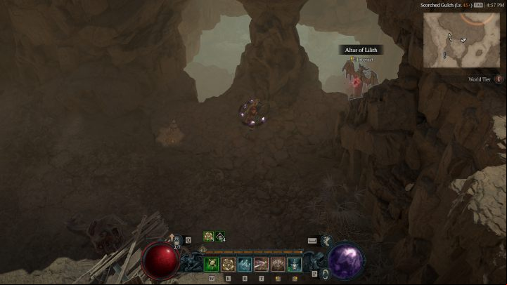 To get to Altar #16 you have to climb into a small cave - Diablo 4: Altars of Lilith - Kehjistan - Altars of Lilith - Diablo 4 Guide