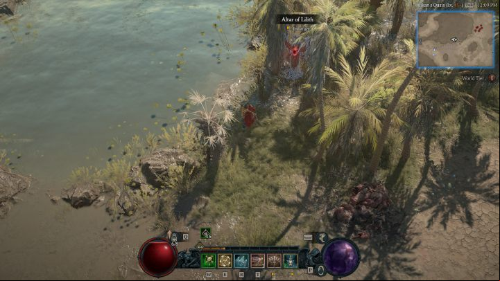 Altar #28 is by the oasis west of Omath's Redoubt Stronghold - Diablo 4: Altars of Lilith - Kehjistan - Altars of Lilith - Diablo 4 Guide