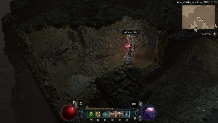 Altar #4 is located in the northern part of the Ruins of Rakhat Keep, in the ruins of an old stone building - Diablo 4: Altars of Lilith - Hawezar - Altars of Lilith - Diablo 4 Guide