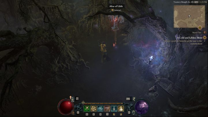 Altar #30 can be found behind the path connecting the Writhing Mire with Dismal Foothills - Diablo 4: Altars of Lilith - Hawezar - Altars of Lilith - Diablo 4 Guide