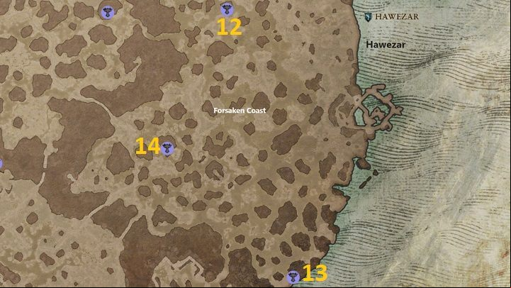There are 3 Altars to discover in Forsaken Coast - Diablo 4: Altars of Lilith - Hawezar - Altars of Lilith - Diablo 4 Guide