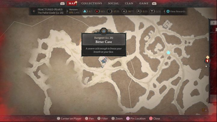 Another objective, Vile Artifact, can be found in Bitter Cave which is west from Menestad - Diablo 4: Necromancer Call of the Underworld - Priority Quests - Diablo 4 Guide