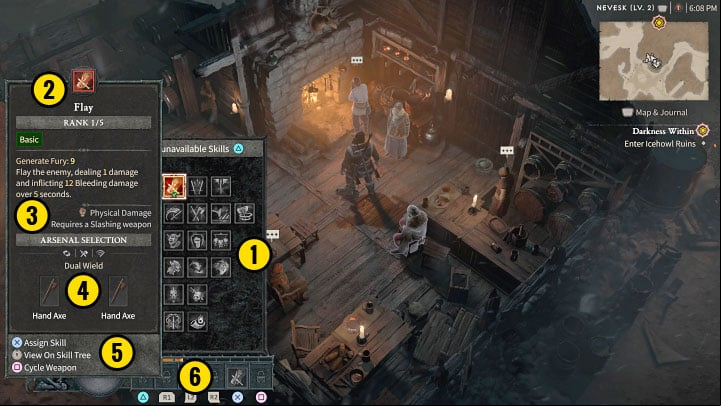 Skill Assignment window is accessed from the skill tree - Diablo 4: Interface - Basics - Diablo 4 Guide