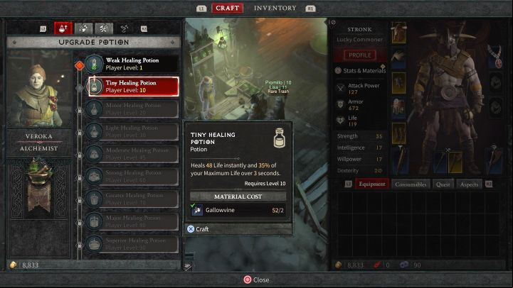 To unlock better versions of Healing Potions you need - Diablo 4: How to carry more Healing Potions? - Equipment - Diablo 4 Guide
