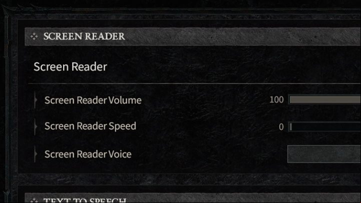 This option reads text outloud after moving your cursor onto it - Diablo 4: Accessibility Features - Appendix - Diablo 4 Guide