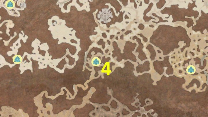 4 - Diablo 4: Waypoints map - Fractured Peaks - Waypoints - Diablo 4 Guide