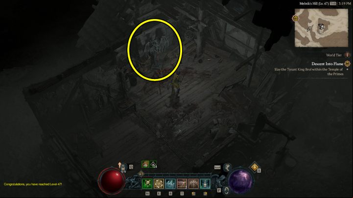 Altar #7 is in a small house near the road leading to Menestad - Diablo 4: Altars of Lilith map - Fractured Peaks - Altars of Lilith - Diablo 4 Guide