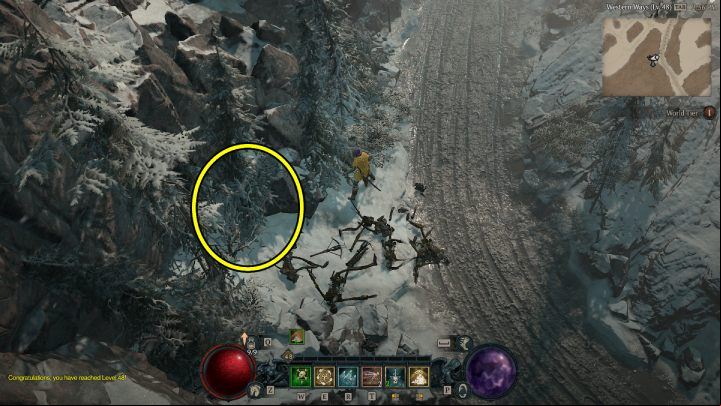 Altar #12 is south of Menestad, on the main road to the settlement - Diablo 4: Altars of Lilith map - Fractured Peaks - Altars of Lilith - Diablo 4 Guide