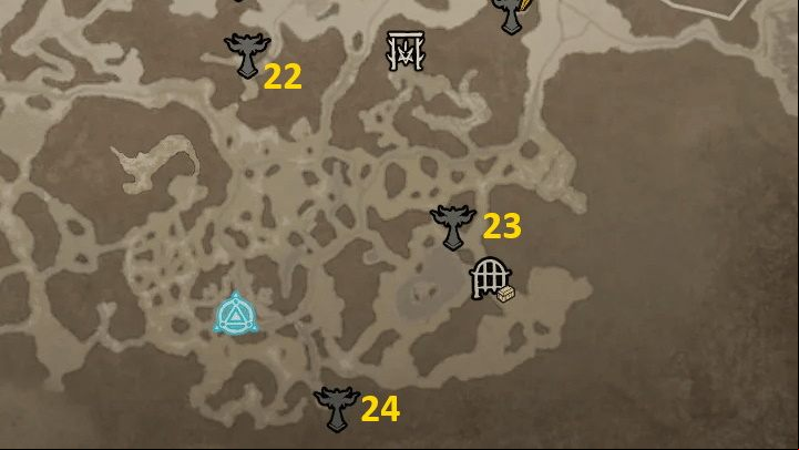 While exploring Gale Valley, you can find 3 Altars of Lilith - Diablo 4: Altars of Lilith map - Fractured Peaks - Altars of Lilith - Diablo 4 Guide