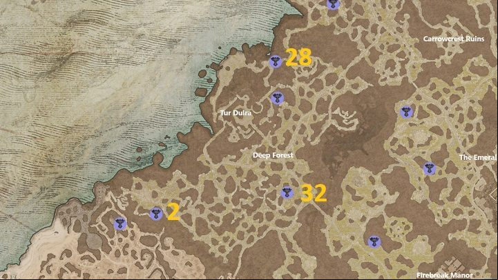 There are 3 Altars in the Deep Forest area - Diablo 4: Altars of Lilith - Scosglen - Altars of Lilith - Diablo 4 Guide