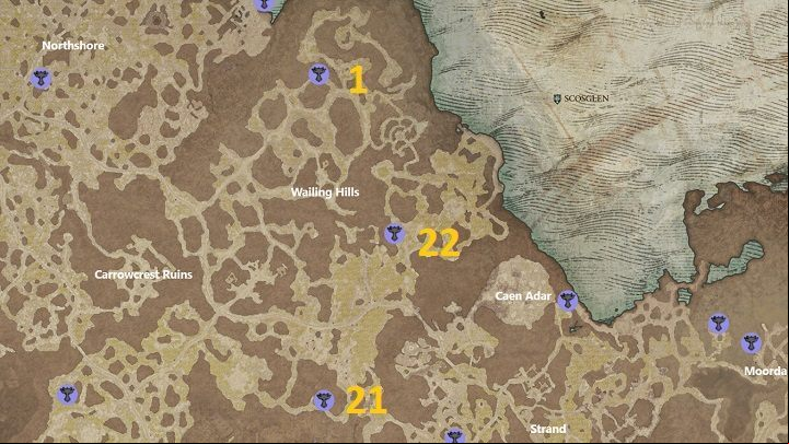 There are 3 Altars to discover in the Wailing Hills area - Diablo 4: Altars of Lilith - Scosglen - Altars of Lilith - Diablo 4 Guide