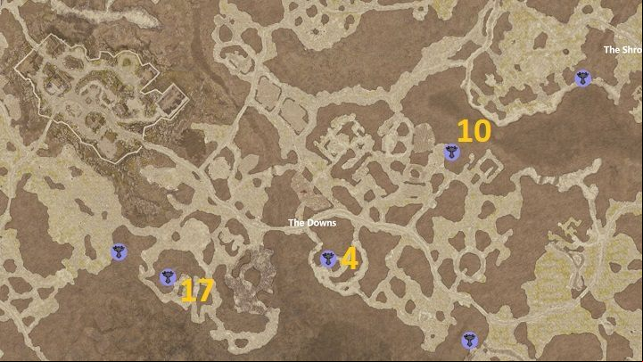 There are 3 Altars to discover in The Downs - Diablo 4: Altars of Lilith - Scosglen - Altars of Lilith - Diablo 4 Guide