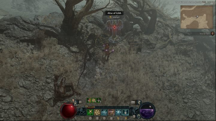 Altar #14 is located near the long road leading to The Shrouded Moors area - Diablo 4: Altars of Lilith - Scosglen - Altars of Lilith - Diablo 4 Guide