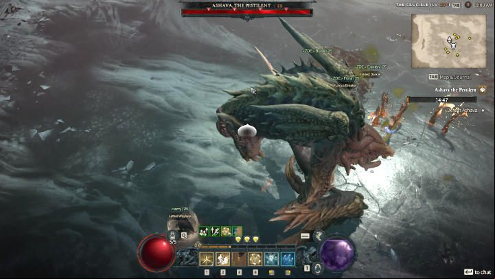 What's more, Ashava can change its position by jumping a short distance - Diablo 4: How to defeat boss Ashava the Pestilent? - Bosses - Diablo 4 Guide