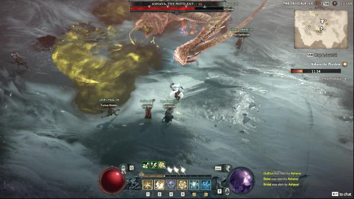 In the second phase of the fight, apart from the previously described attacks, Ashava will start spitting poison - the attack spreads over a particular area, but only in front of the monster's mouth - Diablo 4: How to defeat boss Ashava the Pestilent? - Bosses - Diablo 4 Guide