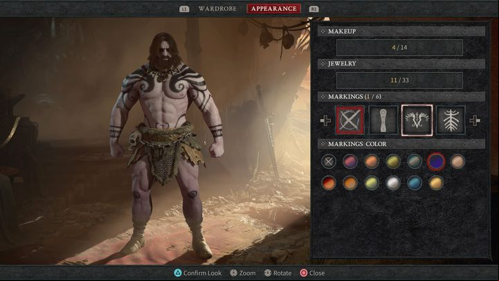 The Appearance tab has the following options - Diablo 4: How to change gender and appearance? - Character - Diablo 4 Guide