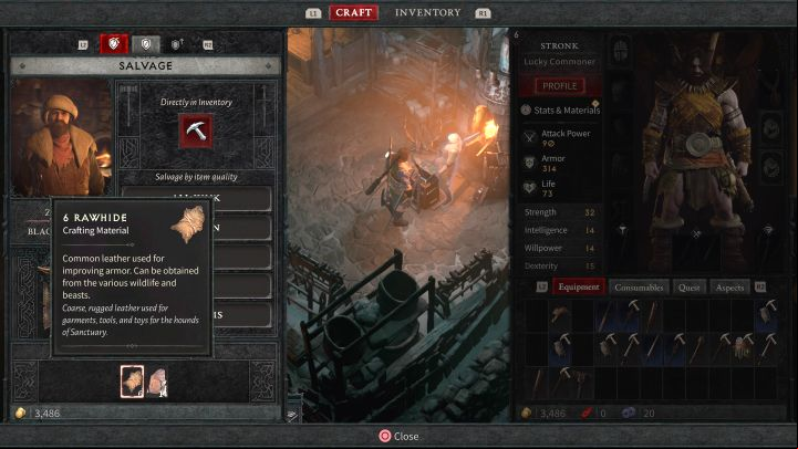After a performed Salvage, you'll receive information how much and what ingredients you've received (this may be e - Diablo 4: How does salvage work? - Equipment - Diablo 4 Guide
