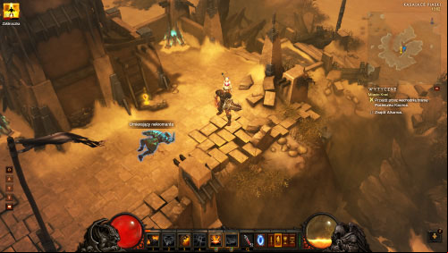 You may encounter a Dying Necromancer while exploring the Stinging Winds - Ghosts of the Guardians - Events - Diablo III Game Guide