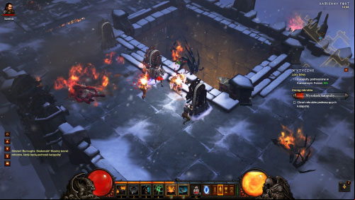 The recruits will start using the winches to raise the catapult and your job is to protect them from demon attacks - Raising Recruits - Events - Diablo III Game Guide