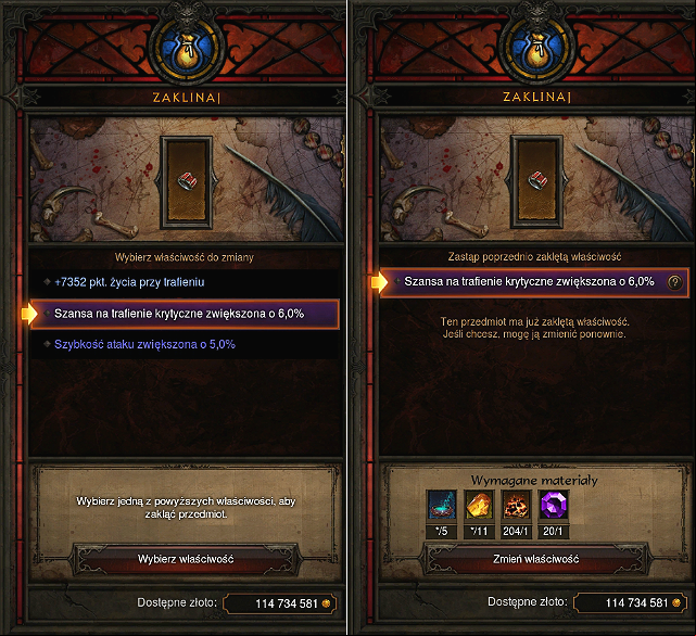 If you, for some reason, arent satisfied with the new stat, you can always stick to the old one and start the whole process from the very beginning - Mystic | Crafting - Crafting - Diablo III: Reaper of Souls Game Guide