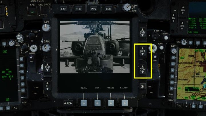 Sometimes, on a sunny day, a regular TV camera can give better results - DCS AH-64D Apache: Cold Start - flight preparation - Flight and Navigation - DCS AH-64 Apache Guide