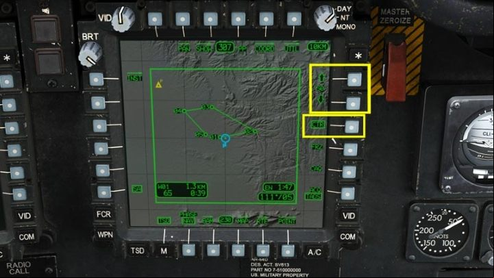 If you cannot see any route points, change the map scale and center the image - DCS AH-64D Apache: Basic GPS Navigation and map points - Flight and Navigation - DCS AH-64 Apache Guide