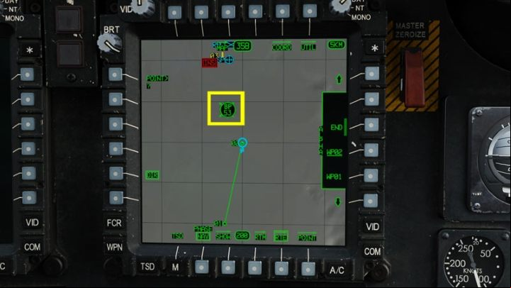 Use the Cursor Controller Right / Left / Up / Down or HOCAS Cursor Controller buttons / axis to move the cursor to the selected point and press the Cursor Enter Depress button - DCS AH-64D Apache: Basic GPS Navigation and map points - Flight and Navigation - DCS AH-64 Apache Guide