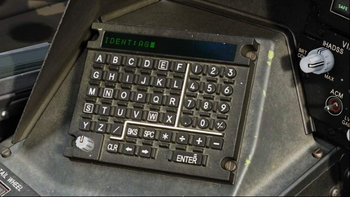 On the keyboard unit, enter the selected point ID abbreviation according to the ABR abbreviation database and confirm with Enter - DCS AH-64D Apache: Basic GPS Navigation and map points - Flight and Navigation - DCS AH-64 Apache Guide