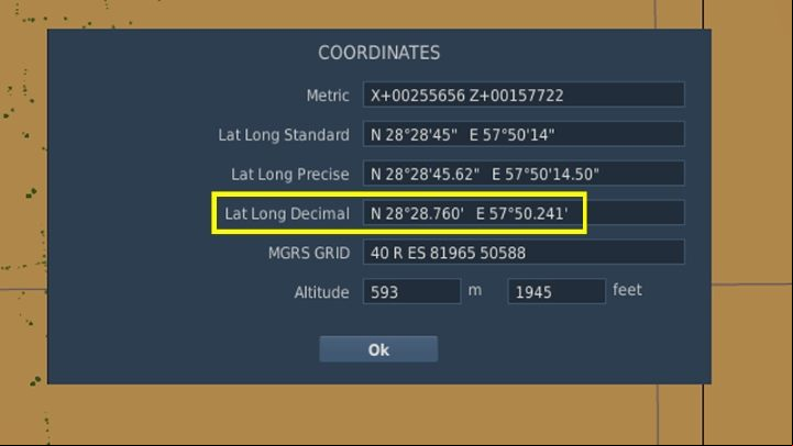 It is similar with the latitude and longitude format - DCS AH-64D Apache: Basic GPS Navigation and map points - Flight and Navigation - DCS AH-64 Apache Guide