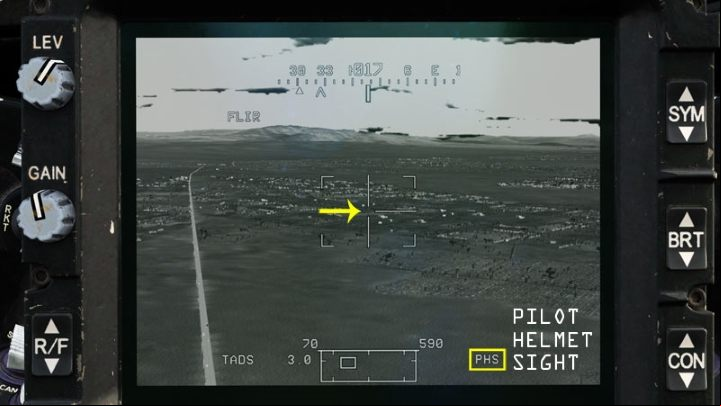 G selects TADS as sight source and (for example) Pilot's Helmet Sight as acquisition source - DCS AH-64D Apache: Sight Source and Acquisition Source - Systems and Sensors - DCS AH-64 Apache Guide