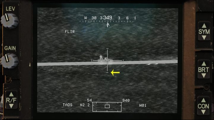 After aiming the camera crosshair on the target, press the LMC button on the LHG - TADS - Target Acquisition and Designation Sight - Systems and Sensors - DCS AH-64 Apache Guide