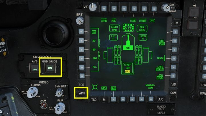 The Chain Gun can be properly configured in flight or while still on the ground in preparation for take-off - DCS AH-64D Apache: M230 30mm Chain Gun AWS - Weapons Employment - DCS AH-64 Apache Guide