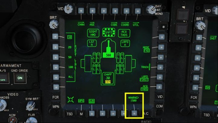 Set the range for which the gun sight will be calibrated in the NORM mode - DCS AH-64D Apache: M230 30mm Chain Gun AWS - Weapons Employment - DCS AH-64 Apache Guide