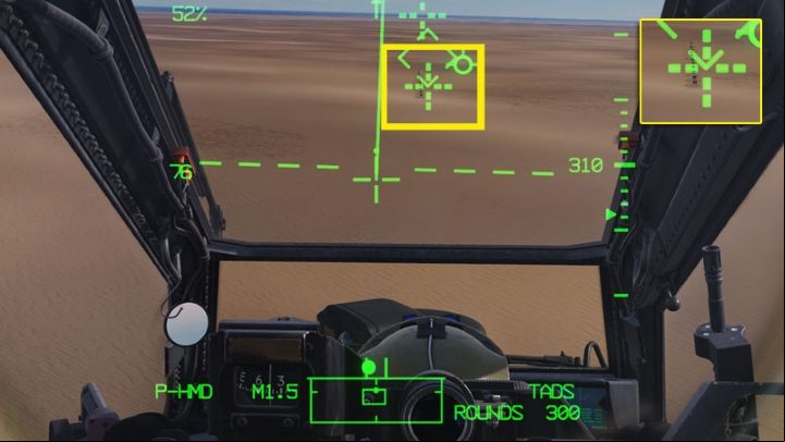 Targeting in FXD mode consists in flying the helicopter with precision - DCS AH-64D Apache: M230 30mm Chain Gun AWS - Weapons Employment - DCS AH-64 Apache Guide