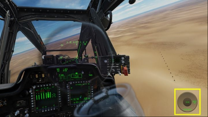 Invoke George's command wheel with the Left Ctrl V keys - DCS AH-64D Apache: M230 30mm Chain Gun AWS - Weapons Employment - DCS AH-64 Apache Guide